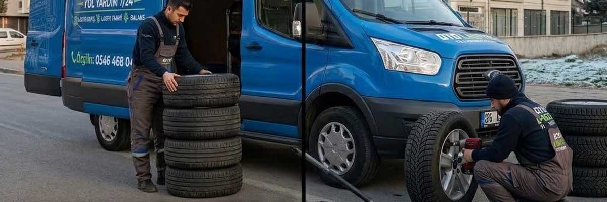 Yerinde Yazlık Kışlık Lastik Değişimi Hizmeti