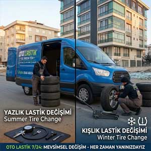 Yerinde Yazlık Kışlık Lastik Değişimi